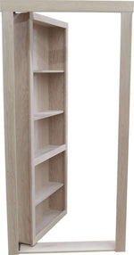 36"x 80" Hidden Door Red Oak In Swing Left - Hide-A-Way-Doors