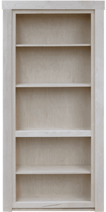 Ready to ship 32" x 80" In swing Left Unfinished Standard Maple Bookcase Door