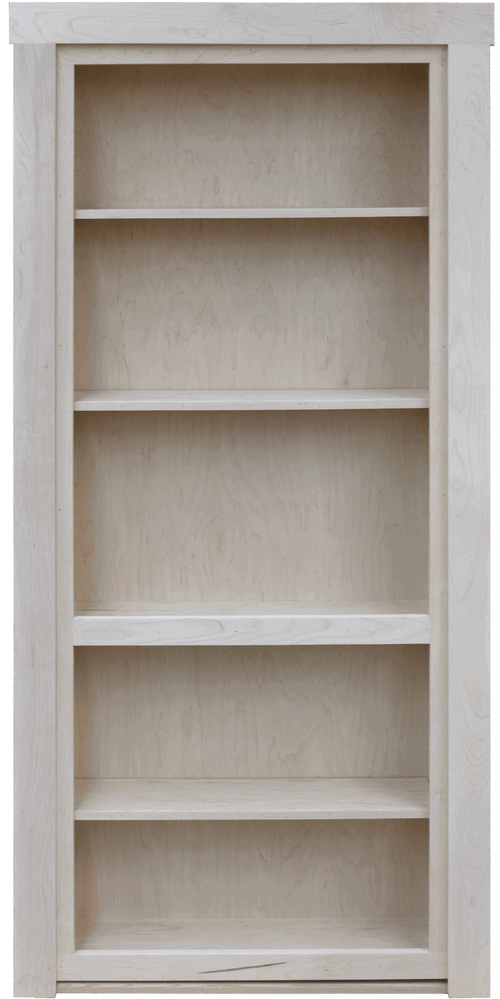 Ready to ship 32" x 80" In swing Left Unfinished Standard Maple Bookcase Door