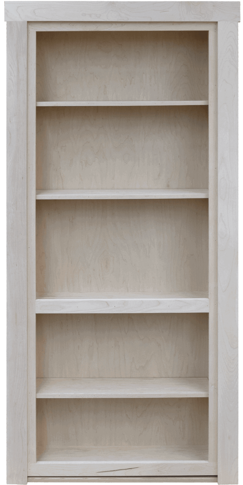 Ready to ship 32" x 80" In swing Left Unfinished Standard Maple Bookcase Door