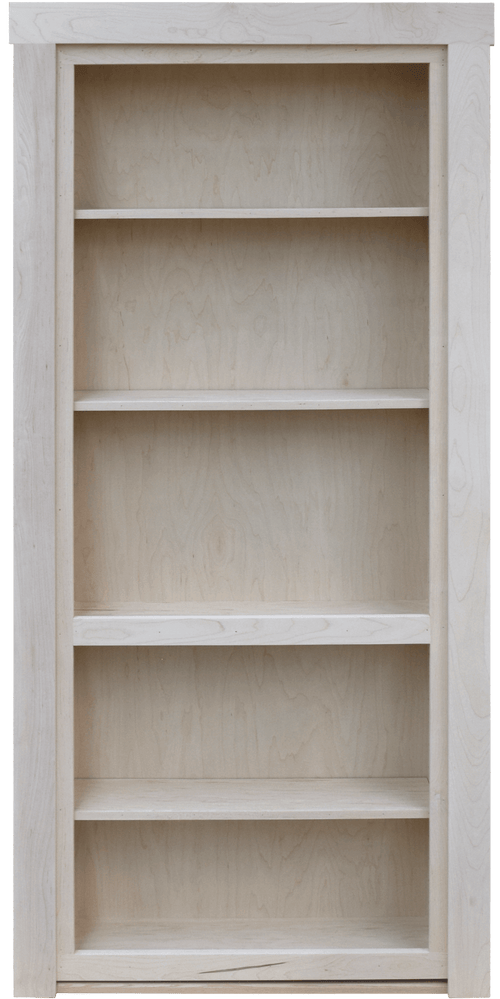 Ready to ship 32" x 80" In swing Left Unfinished Standard Maple Bookcase Door
