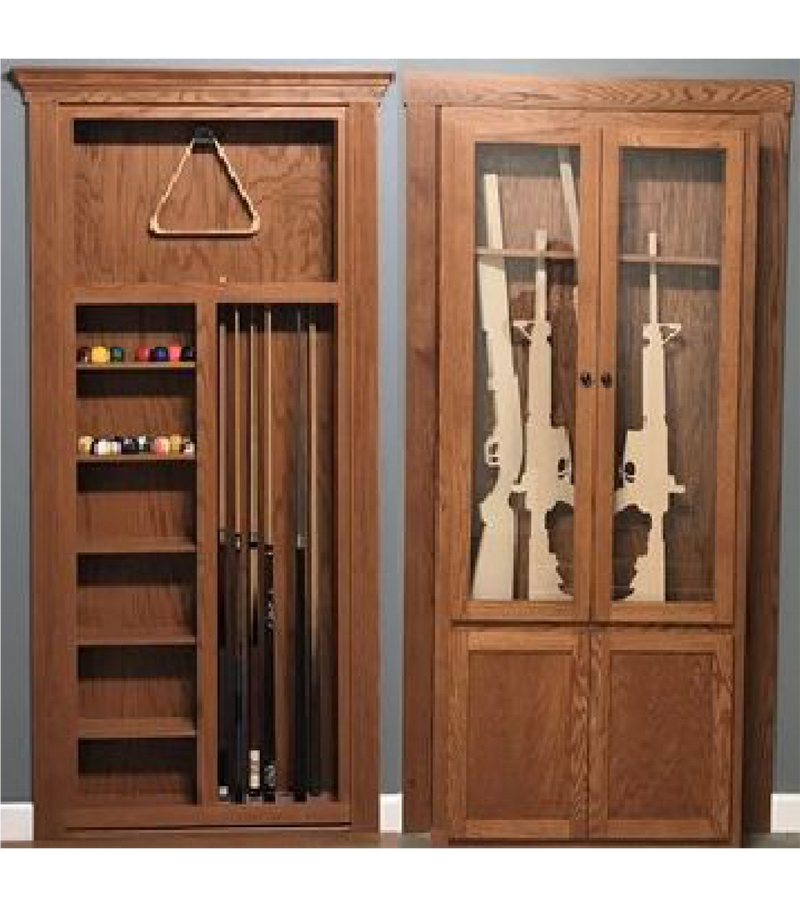 Double sided hidden door