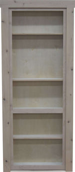Hidden Door Knotty Alder 28"x 80" In-swing Right Unfinished - Hide-A-Way-Doors