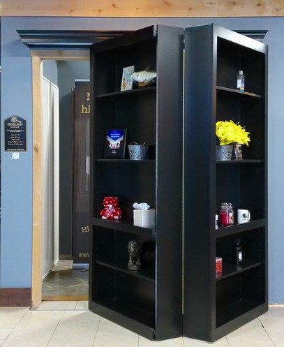BiFold hidden door in black