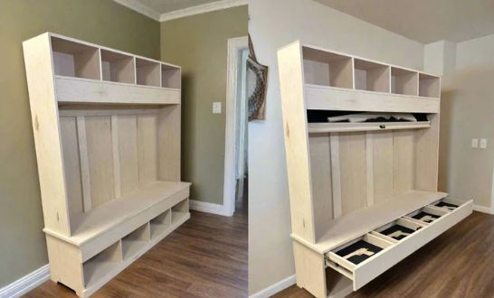 Hall Tree with hidden compartments