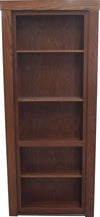 Single Hidden Bookcase Door Red Oak Stained In Right - Hide-A-Way-Doors