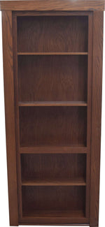 Single Hidden Bookcase Door Red Oak Stained In Right - Hide-A-Way-Doors