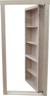 Bookcase Hidden Door 30" Red Oak Unfinished In-swing Right - Hide-A-Way-Doors