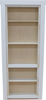 Ready to Ship 28" x 80" Paint Grade Hidden Bookcase Door Unfinished Inswing Left 6-1/2" Jamb - Hide-A-Way-Doors