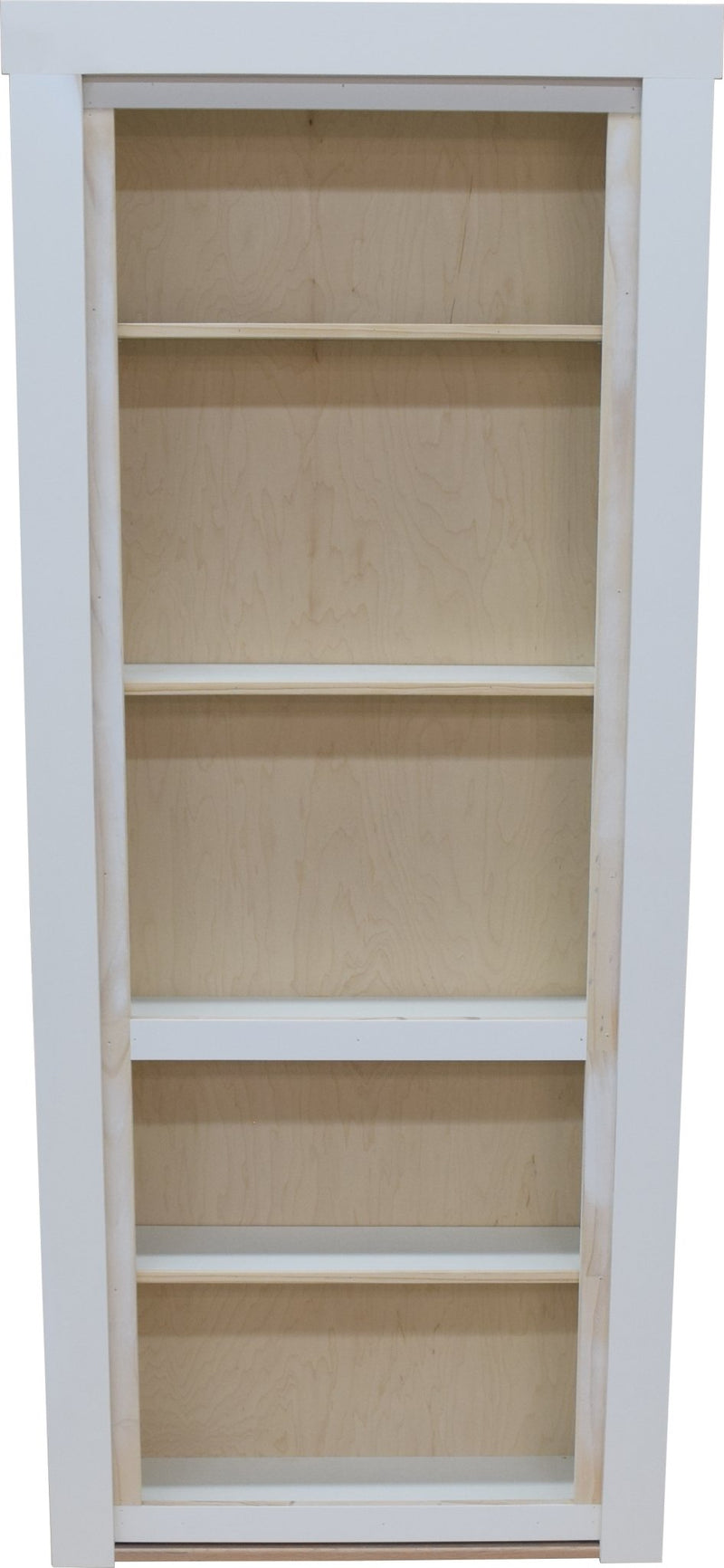Ready to Ship 28" x 80" Paint Grade Hidden Bookcase Door Unfinished Inswing Left 6-1/2" Jamb - Hide-A-Way-Doors