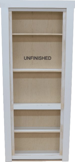 Single Bookcase Door Paint Grade - Hide-A-Way-Doors