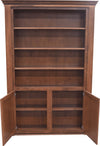 Single Mount Hidden Bookcase Door 48"x 80" Maple with cabinet doors - Hide-A-Way-Doors